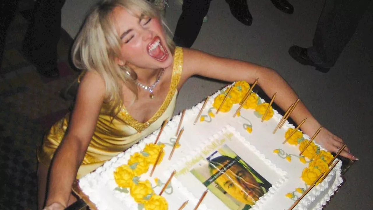 Sabrina Carpenter's boyfriend Barry Keoghan, 31, throws her 25th birthday party with cake featuring...