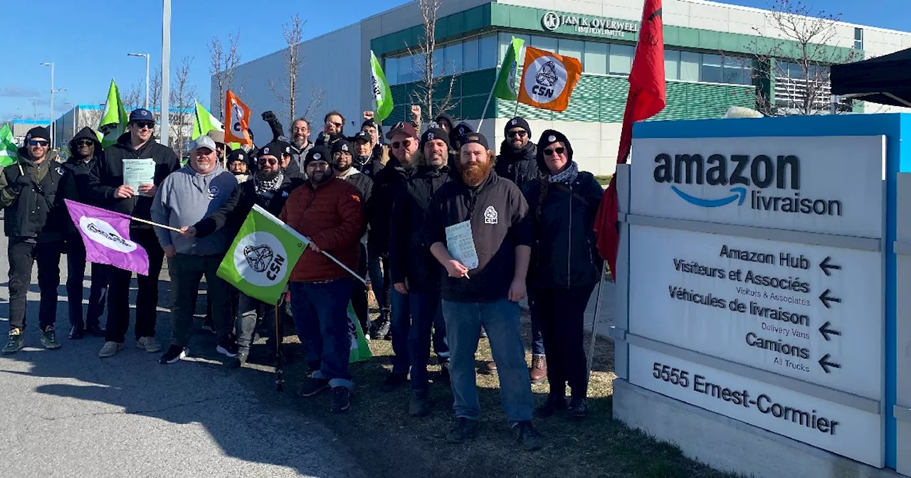 Amazon workers become the first to unionize at one of the company's Canadian warehouses