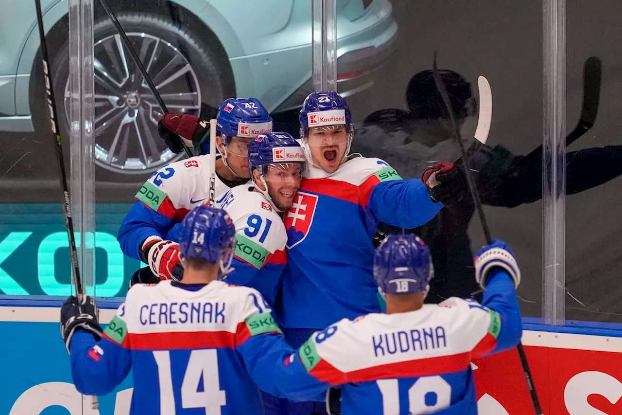 Slovakia upsets U.S. in overtime at world men’s hockey championship; Finland eases past Norway