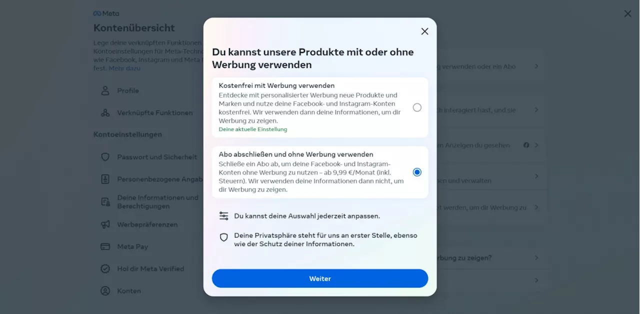 Facebook und Instagram: Verbraucherzentrale klagt gegen Metas Bezahlmodell
