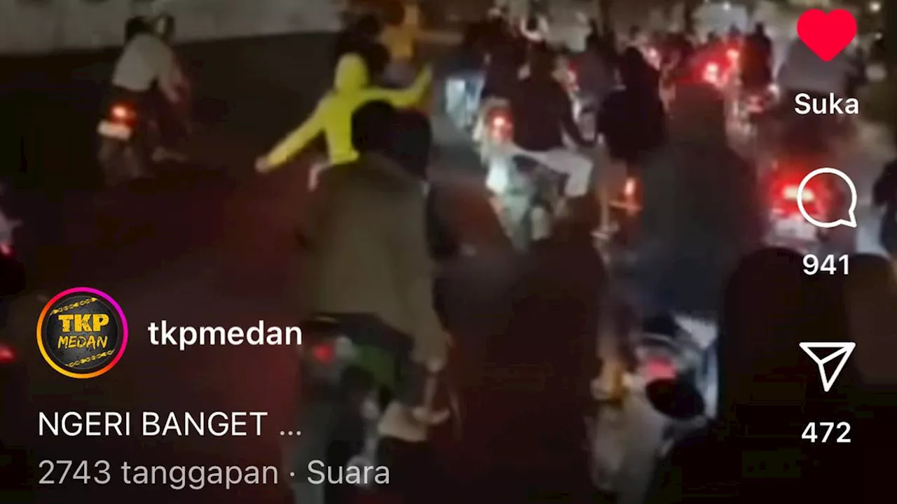 Gerombolan Geng Motor di Medan Bikin Resah, Tawuran dengan Warga hingga Bawa Samurai