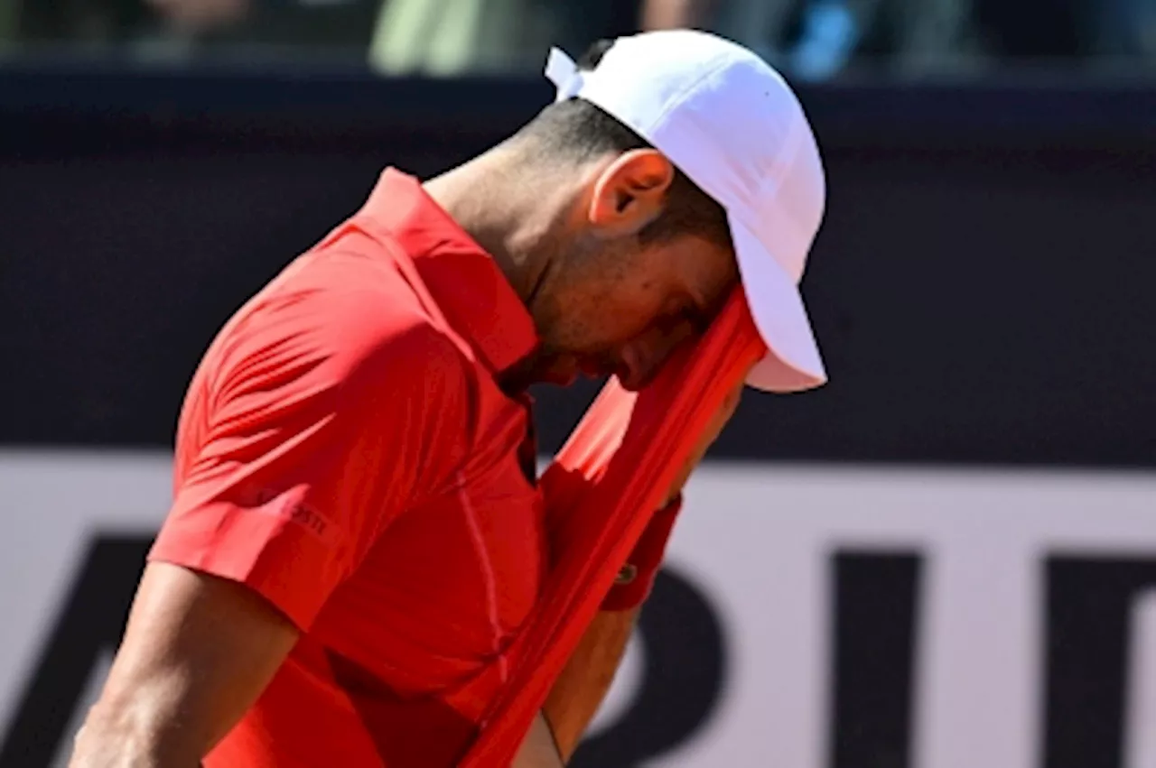 ‘Concerned’ Djokovic to undergo scans as shock Rome exit follows bottle drama