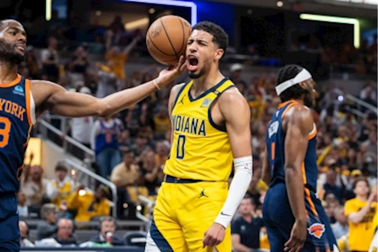 Pacers thrash Knicks to level NBA playoff series