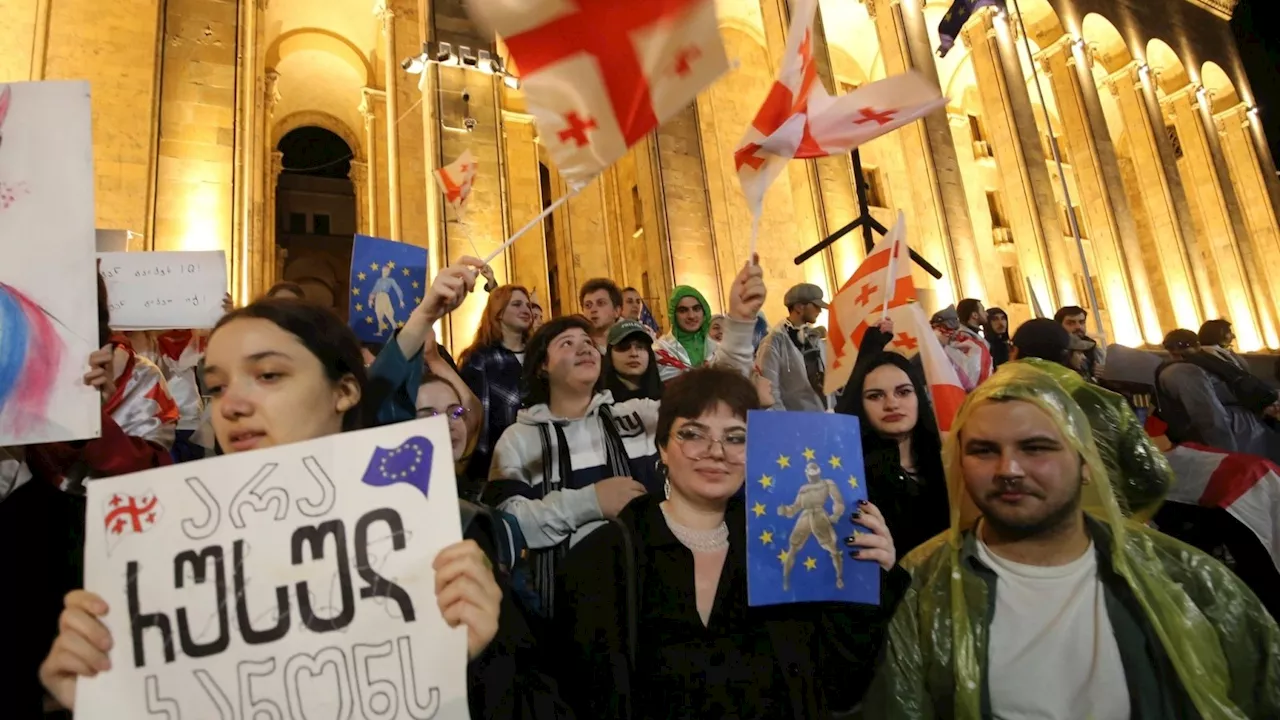 Demonstranten in Georgien kämpfen für EU-Zukunft