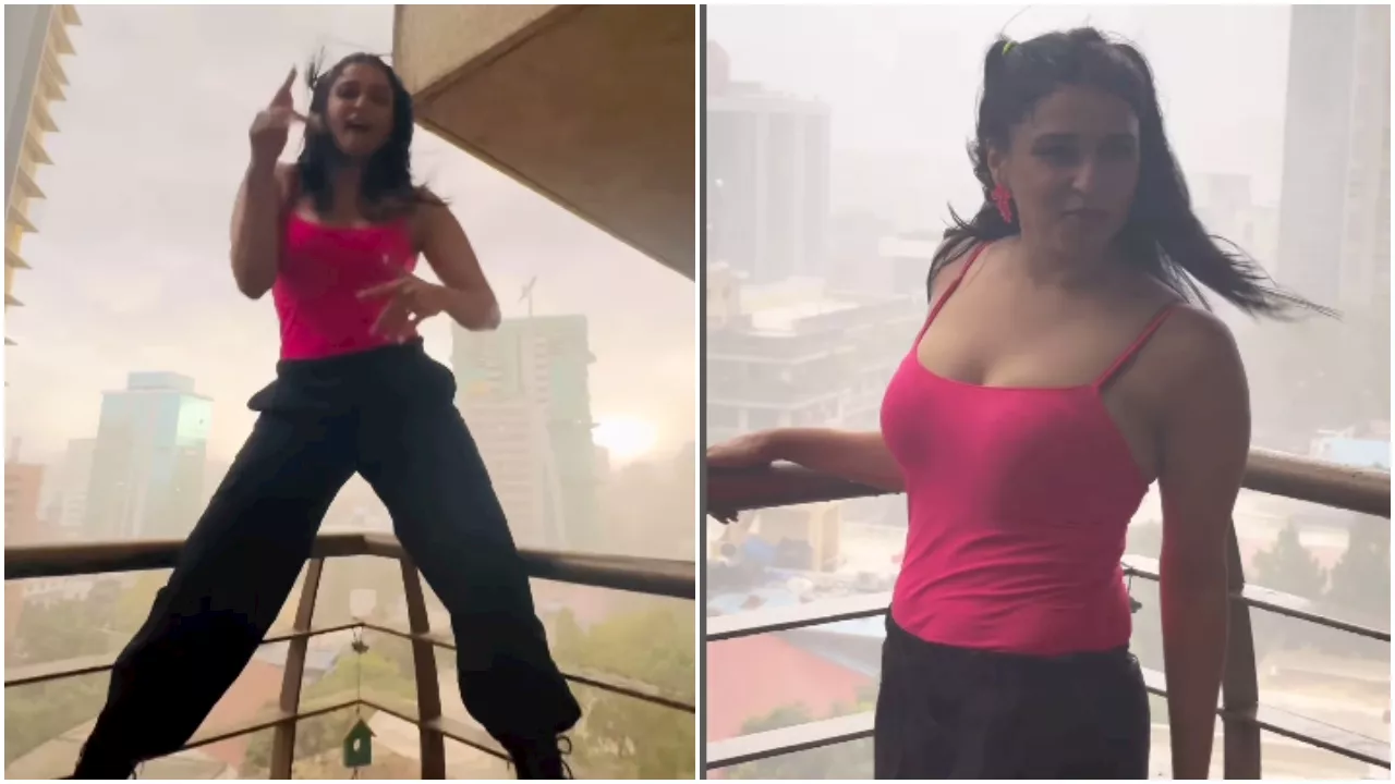 Mannara Chopra Rain Dance: मुंबई बारिश में मस्ती करती दिखीं मन्नारा चोपड़ा...छत पर किया स्टंट, हो गईं ट्रोल