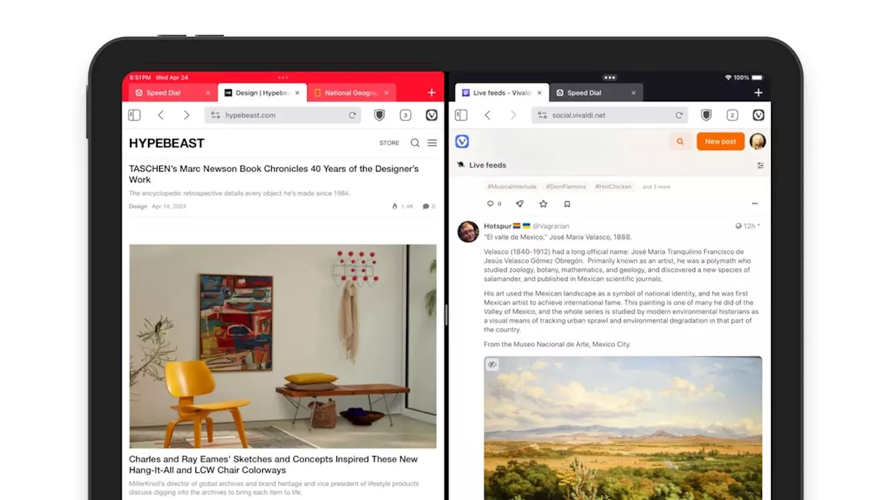 Vivaldi brings multiple windows support to iPad, improves dark mode