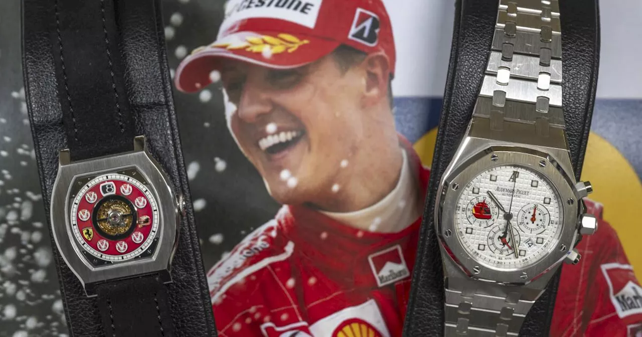 8 watches owned by Formula One great Michael Schumacher are going up for auction