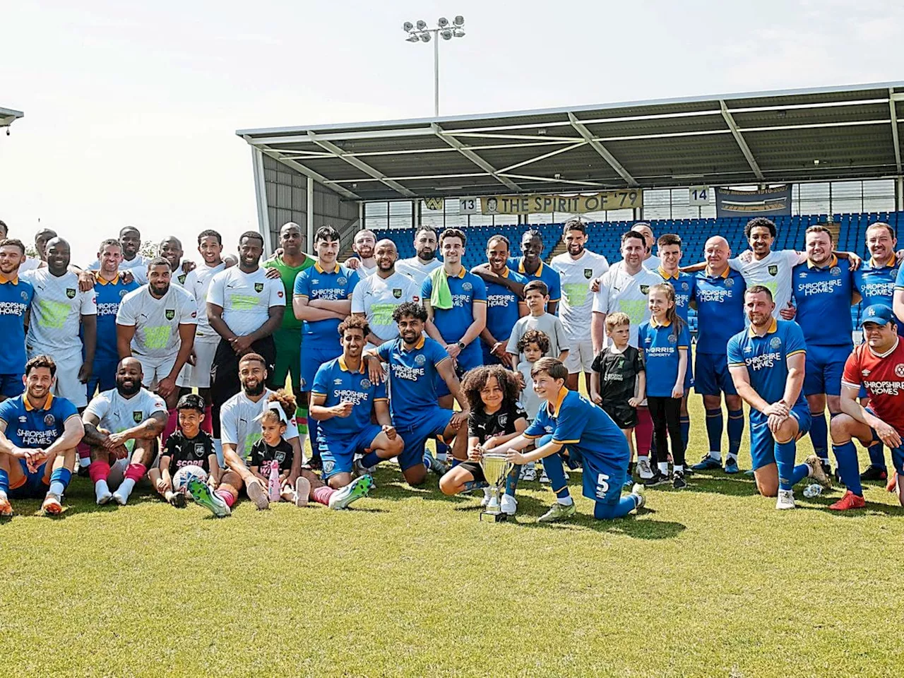 Former team mates gather in memory of Shrewsbury Town striker Marvin Morgan