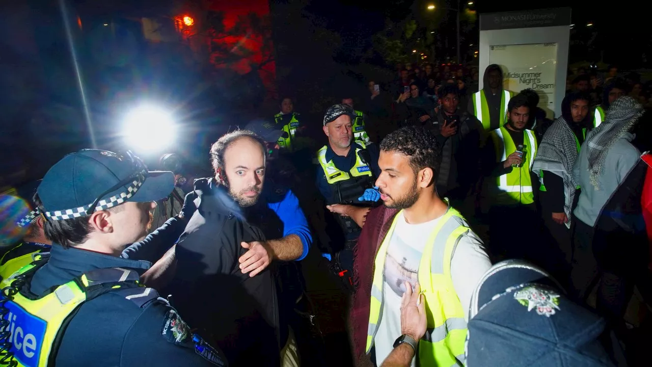 Pro-Palestine protesters ambush Israeli remembrance day service at Monash uni