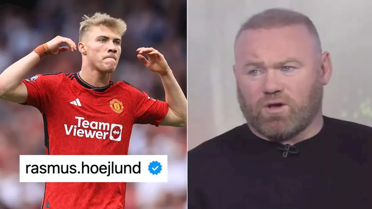 Rasmus Hojlund issues response after Wayne Rooney slams Man Utd players following Arsenal defeat