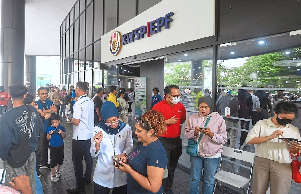 Crowds throng EPF as Account 3 kicks in