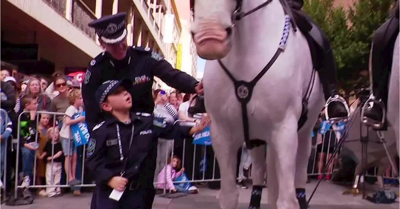 Adelaide boy with terminal cancer fulfils his dream of being a police officer