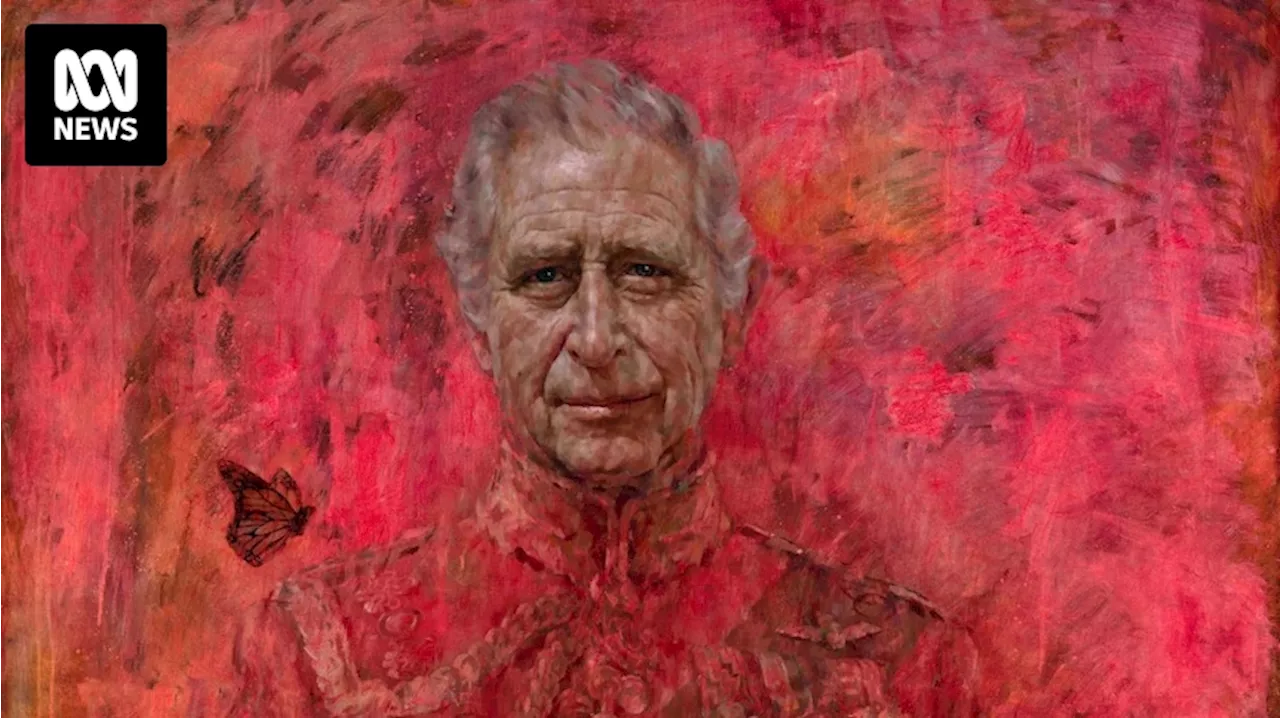 King Charles's modern, pink portrait by artist Jonathan Yeo unveiled at Buckingham Palace