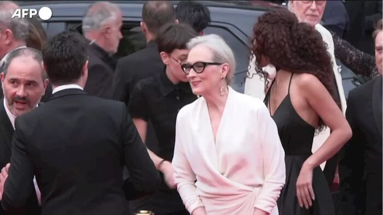 Cannes, Meryl Streep sfila sul red carpet (sfidando il vento)