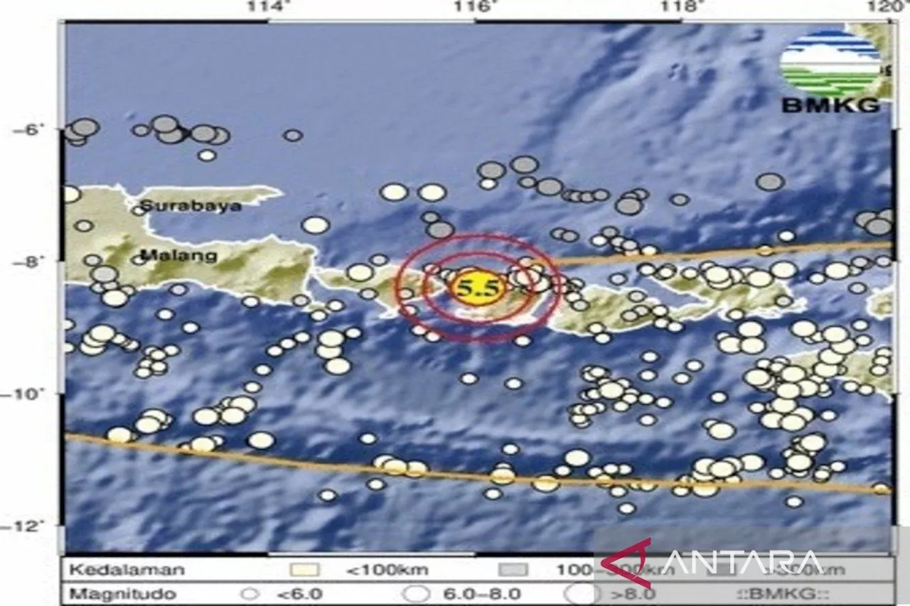 Gempa magnitudo 5,5 di Sumbawa NTB terasa di Denpasar Bali