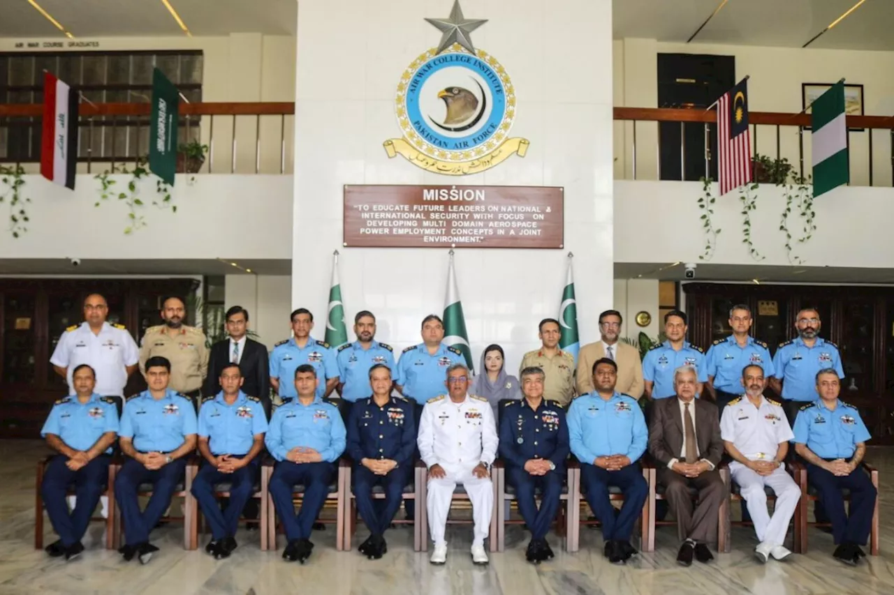 Naval Chief Admiral Naveed Asharf visits Air War College Institute