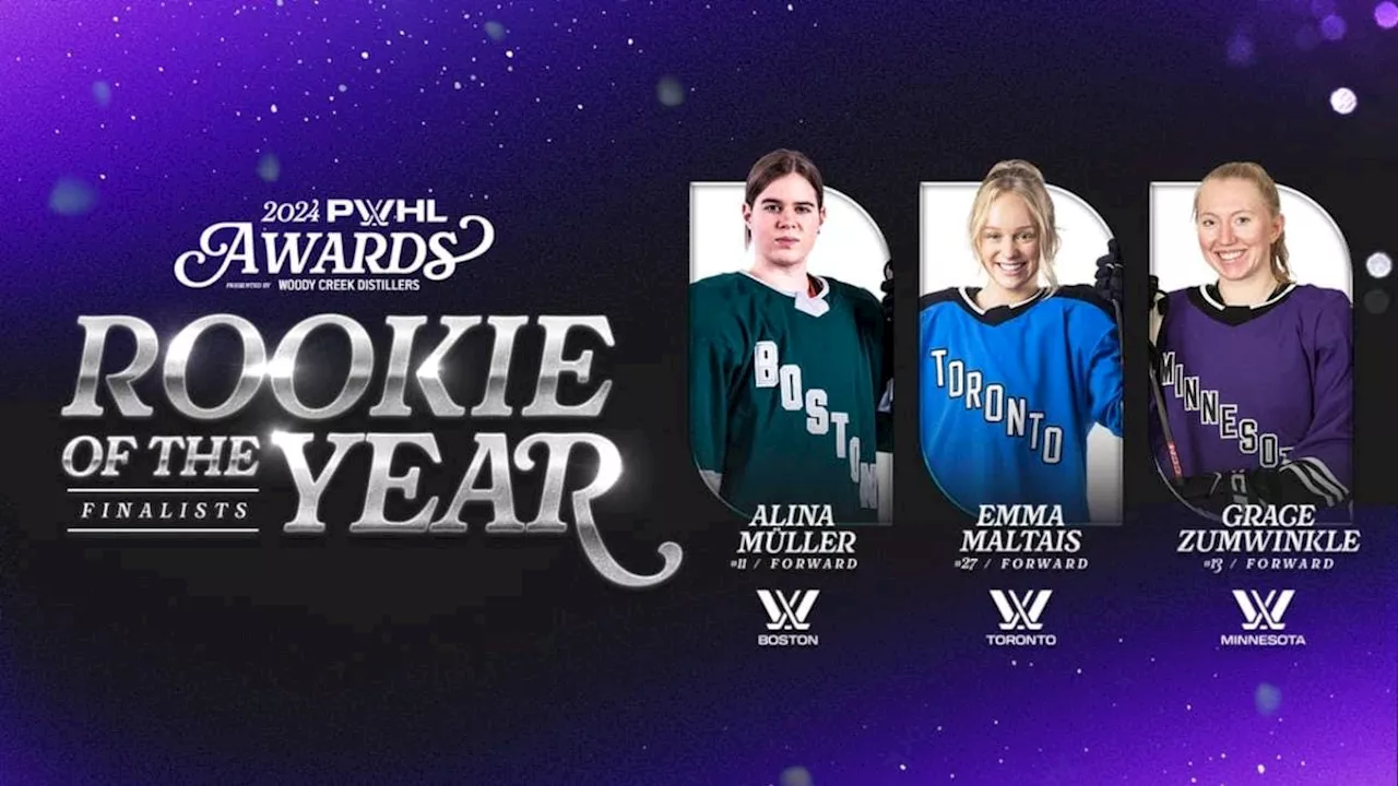 Maltais, Müller, Zumwinkle named finalists for PWHL Rookie of the Year