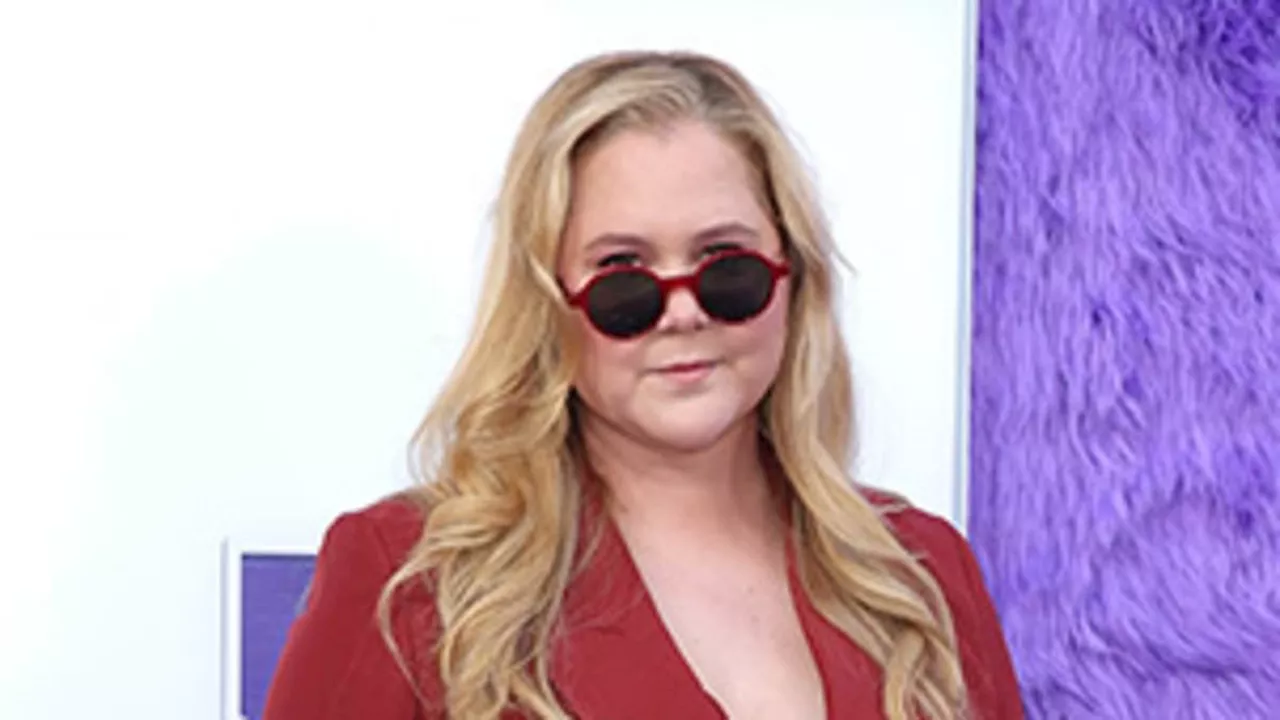 Amy Schumer puts on a stylish display in muted monochromatic red suit at star-studded premiere of...