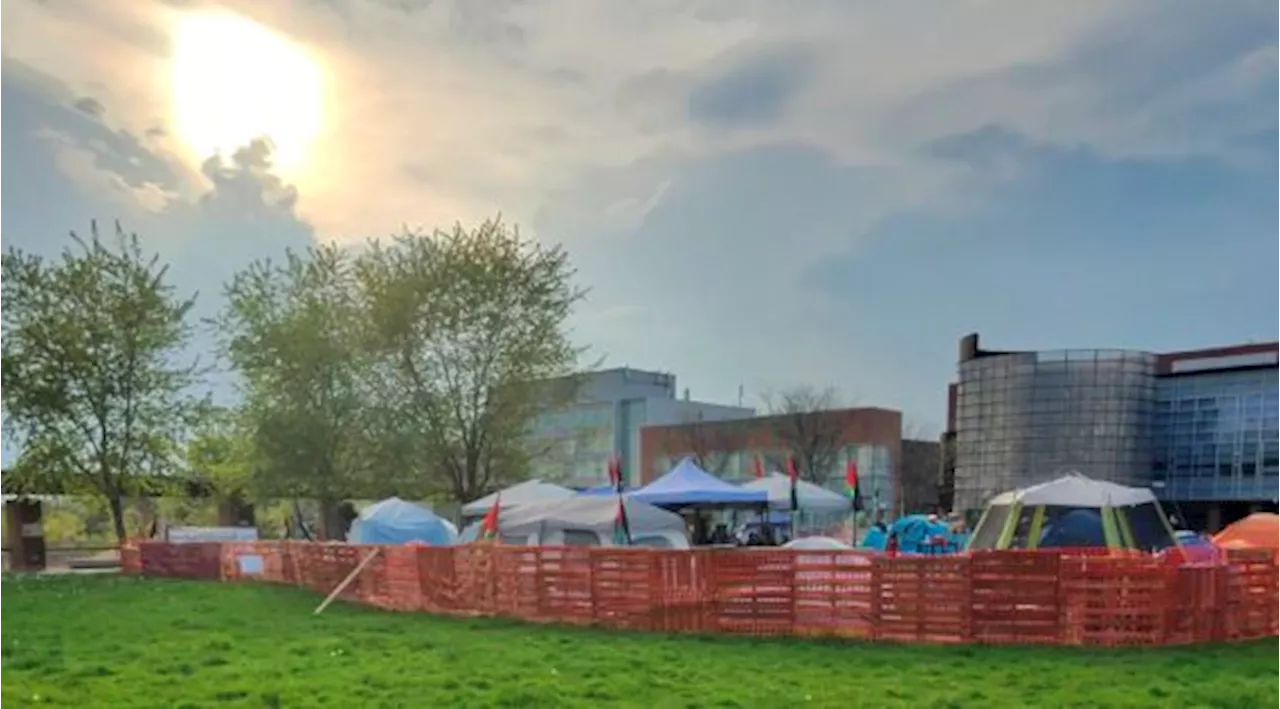 Encampment remains at Ontario Tech in Oshawa