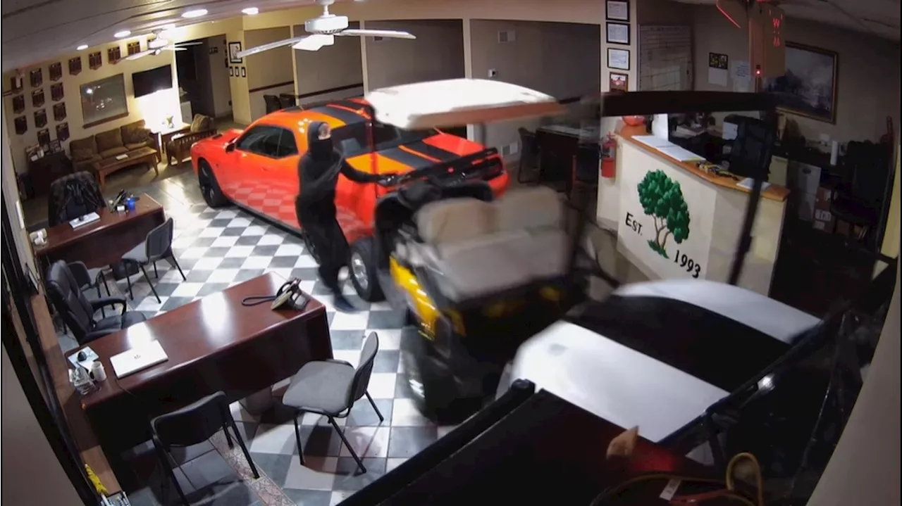 Police: Would-be burglars use Camaro to break through front doors of York County auto dealer