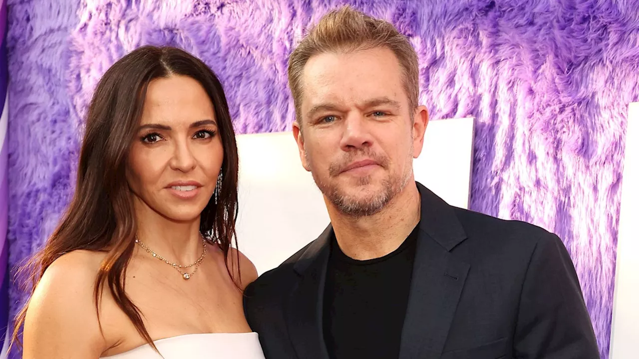 Matt Damon's beautiful wife Luciana Barroso stuns in figure-hugging dress at IF premiere