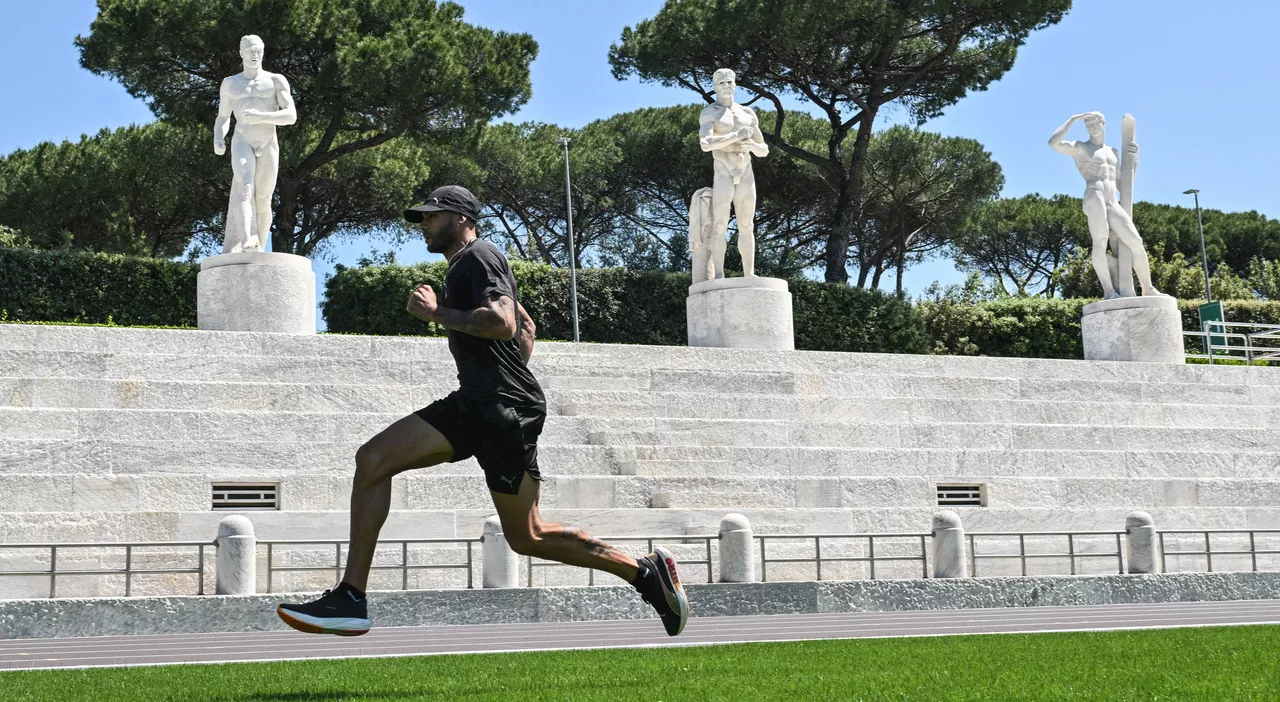 Europei di atletica di Roma 2024, Marcell Jacobs si allena allo Stadio dei Marmi