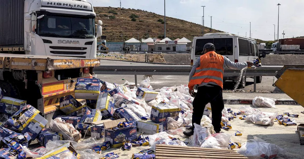 ‘Total outrage’: White House condemns Israeli settlers’ attack on Gaza aid trucks