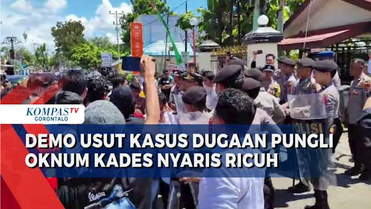 Demo Mahasiswa Desak Usut Kasus Pungli Oknum Kades di Kecamatan Pulubala Nyaris Ricuh