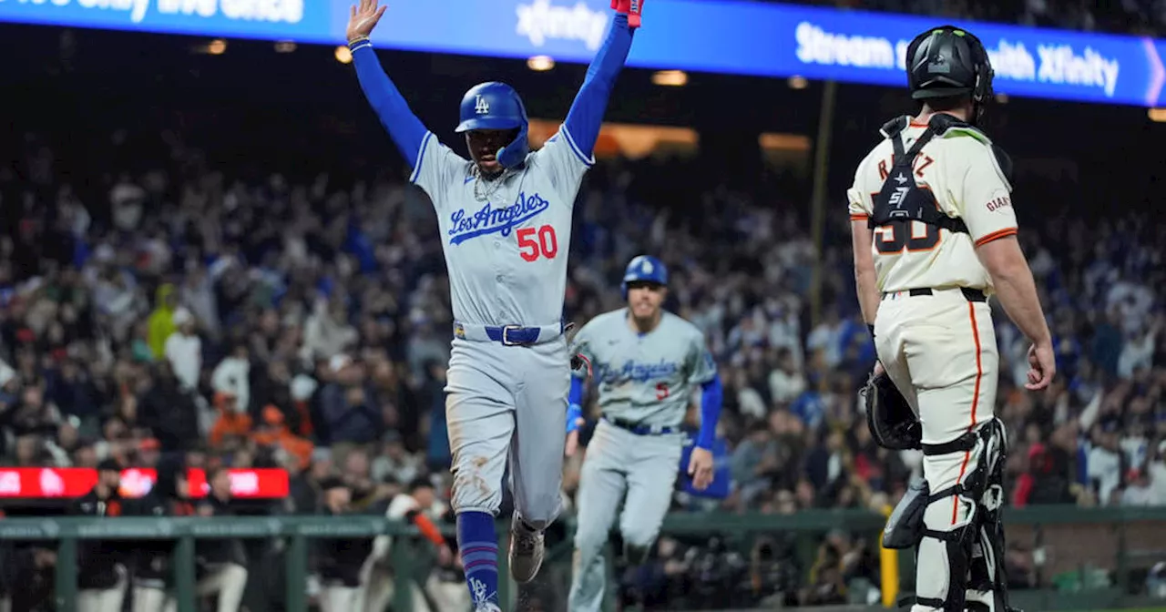 Giants lose to Dodgers 6-4 after 2-run double in the 10th inning