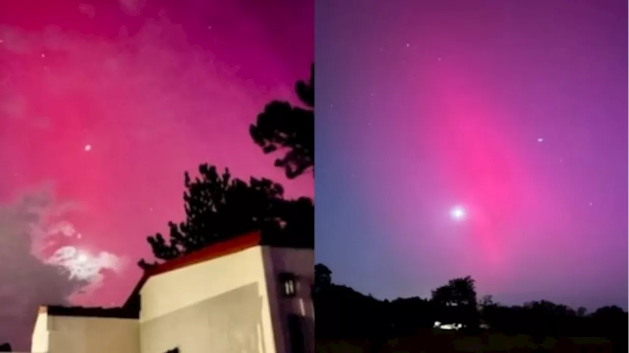 Houston residents capture photos of northern lights amid rare solar storm event