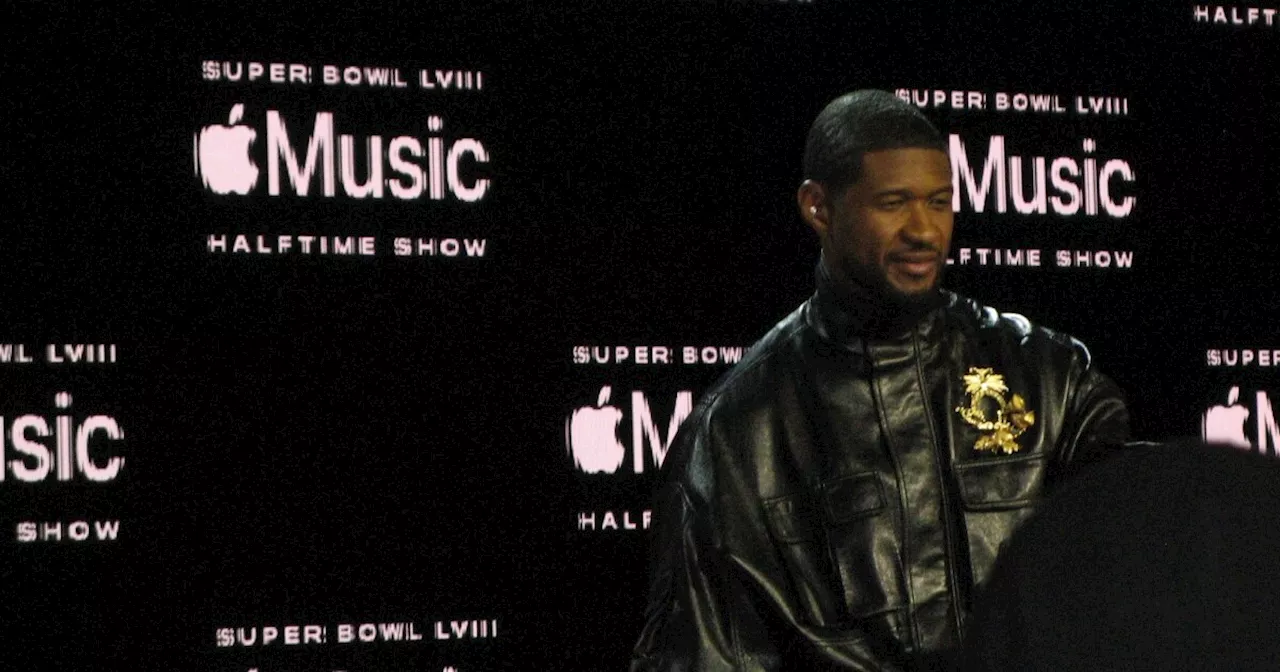 In Black America: Apple Music Super Bowl LVIII halftime show press conference with Usher