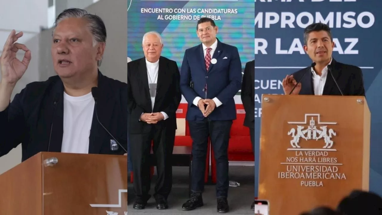 Elecciones Puebla: Candidatos a gubernatura firman &quot;Compromiso por la Paz&quot; en la Ibero