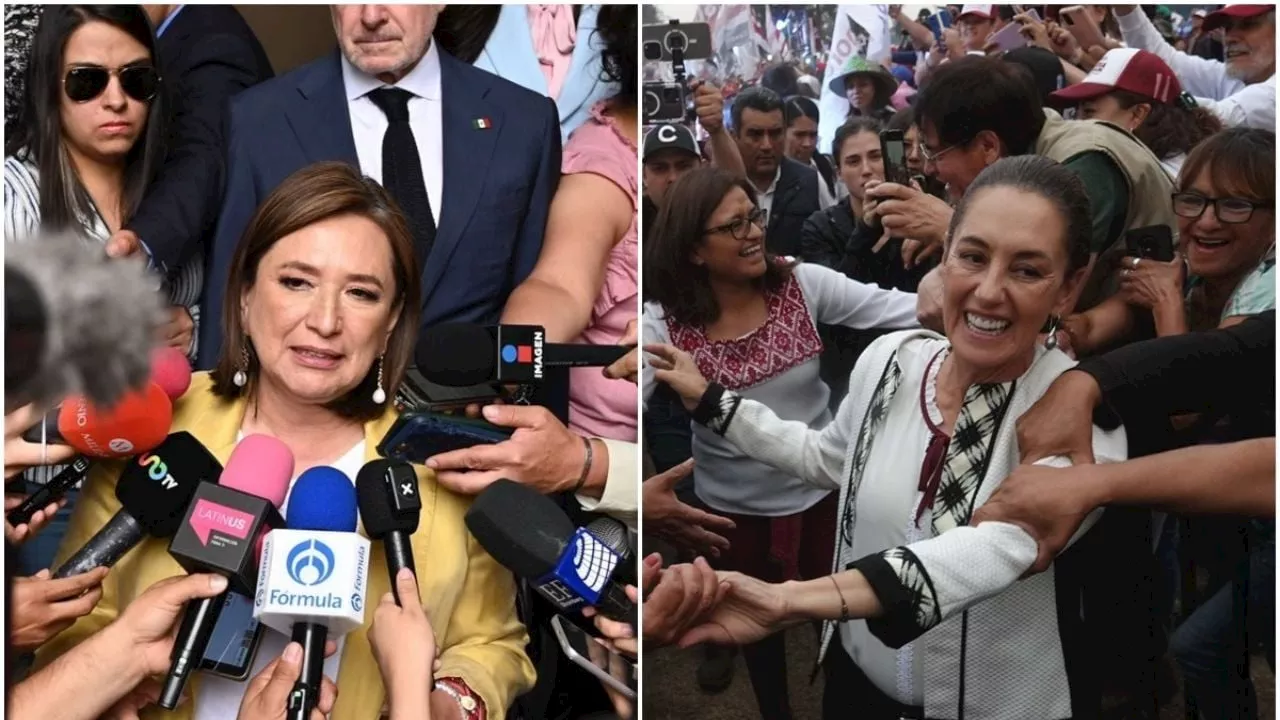 Xóchitl reclama piso parejo al TEPJF; Claudia pide a INE cuidar elección