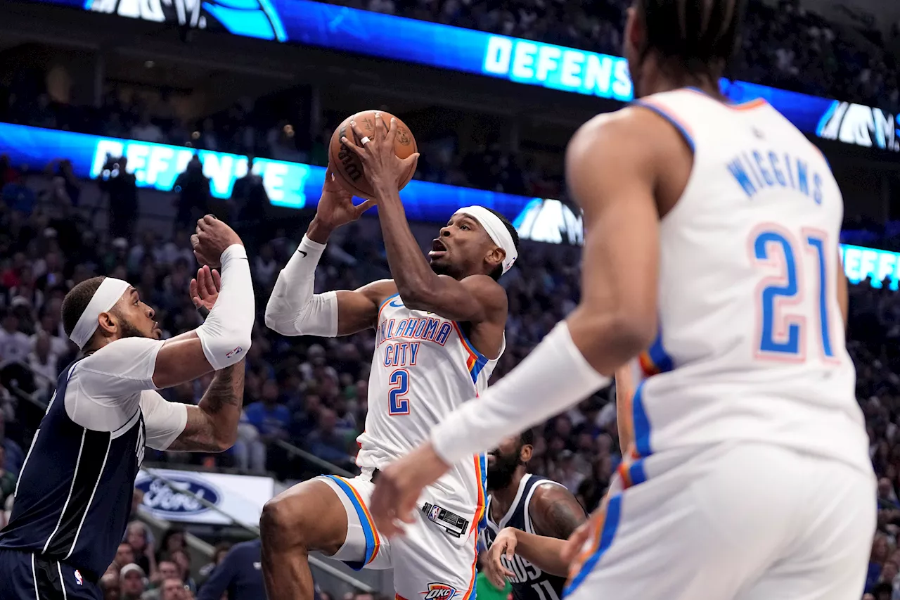 Shai Gilgeous-Alexander scores 34, Thunder overcome Mavs defense to even series 2-2