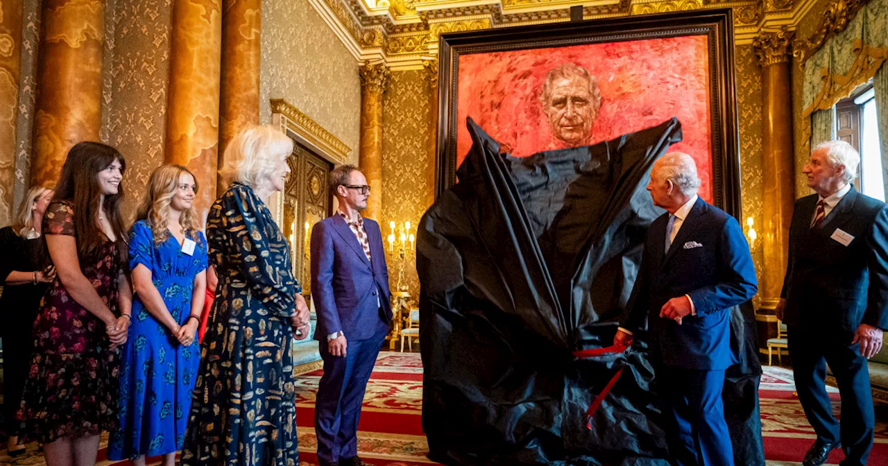 King Charles unveils his first portrait since coronation at Buckingham Palace