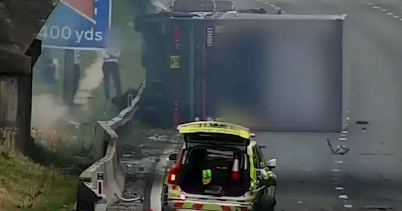 Dash cam caught moment lorry driver killed horse in motorway crash