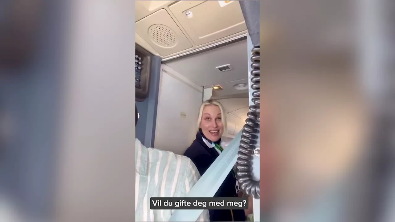 Her frir Widerøe-pilot Rolf til flyvertinnen på sin siste tur bak spakene