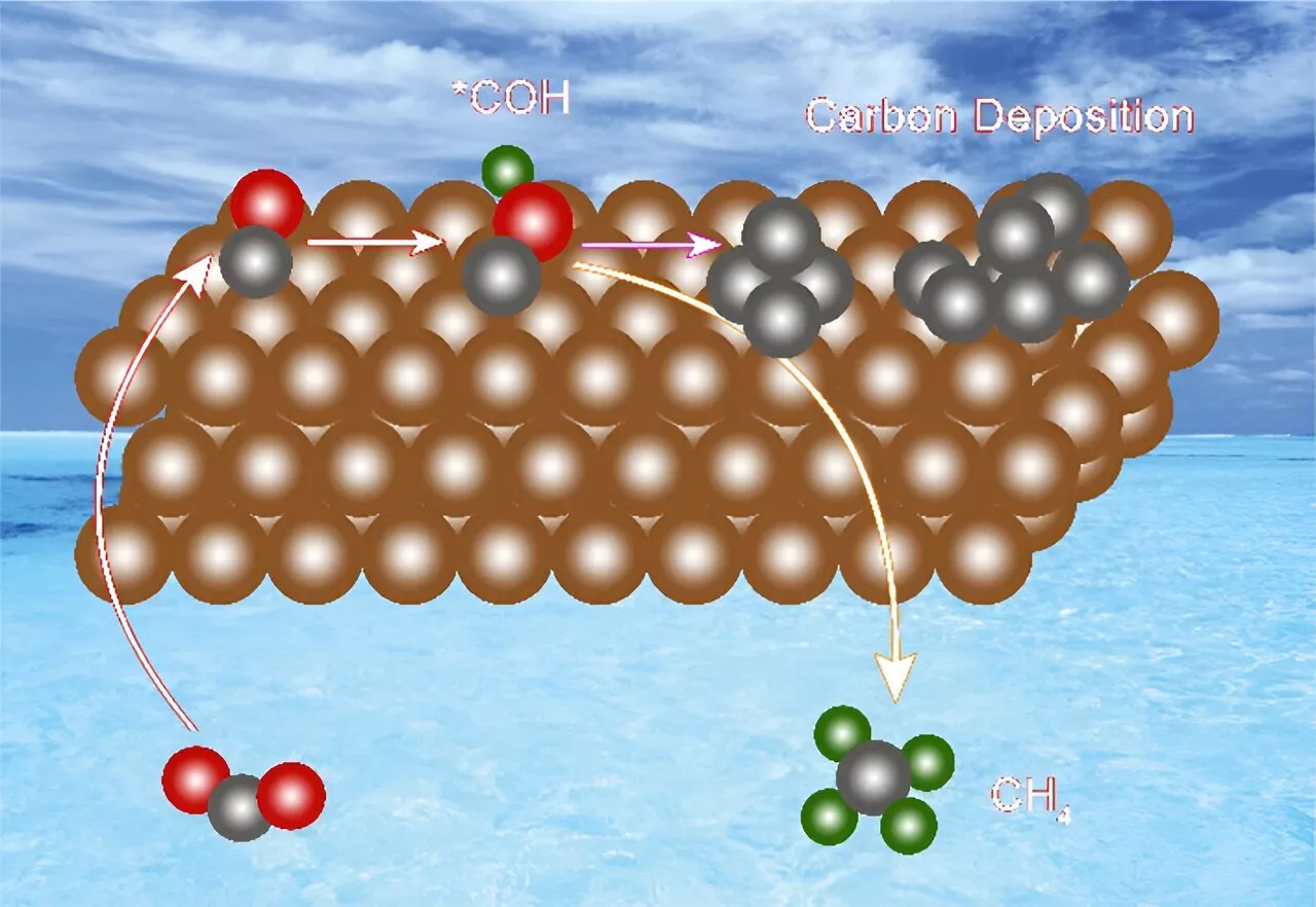 Investigating the poisoning effect of carbon deposition during CO&#8322; electroreduction