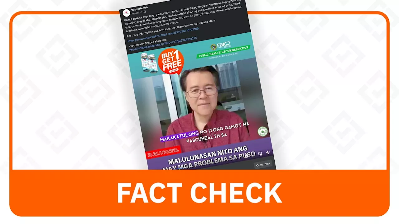 FACT CHECK: Doc Willie Ong ad for heart ailment cure is AI-manipulated