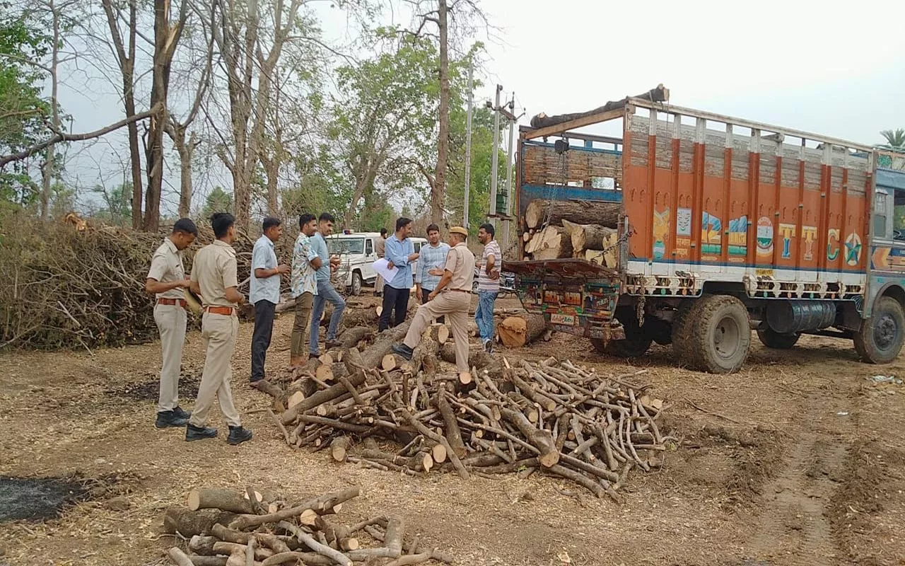 प्रशासन ने हरे पेड़ों पर चलती कुल्हाड़ी को रोका, लकड़ी से लदे ट्रक को किया जब्त