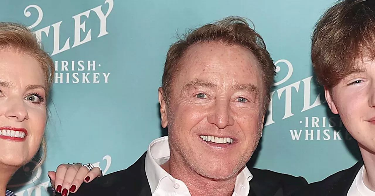 Michael Flatley photographed with wife Niamh and teenage son in Dublin