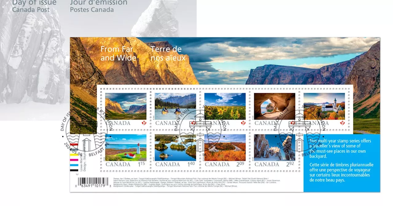 Canada Post's 2024 stamp series celebrates three scenic Atlantic Canadian sites