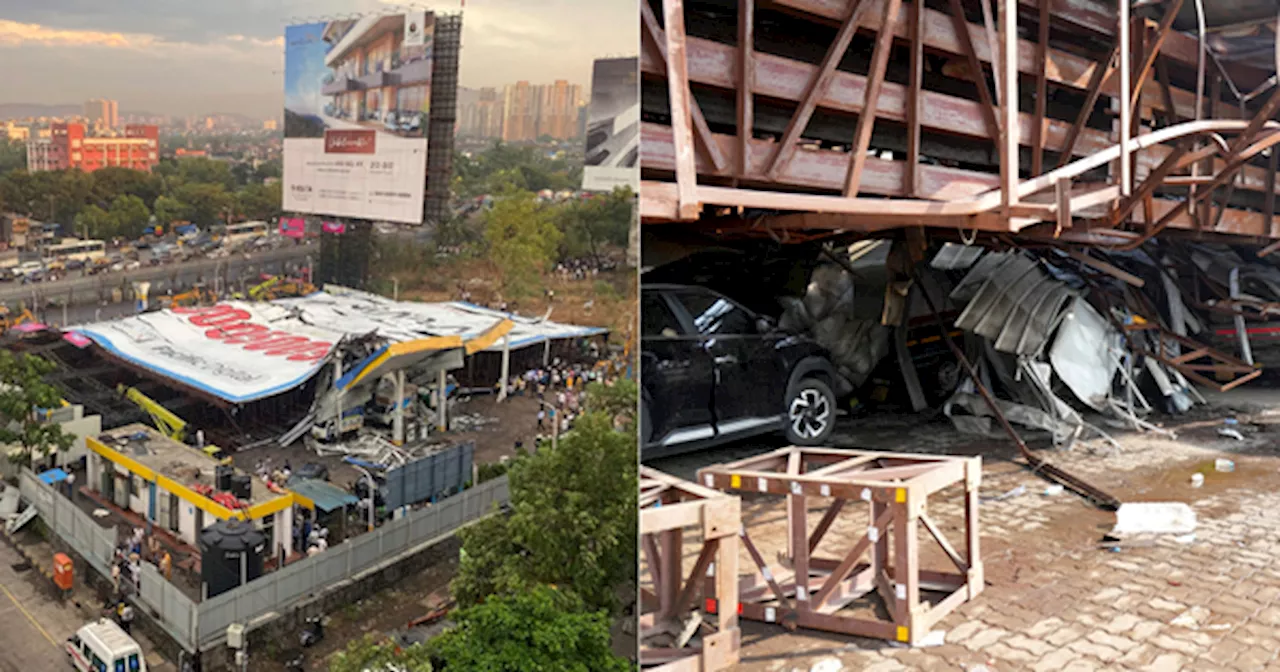 Giant Billboard Collapses And Kills 14 People During Dust Storm In Mumbai