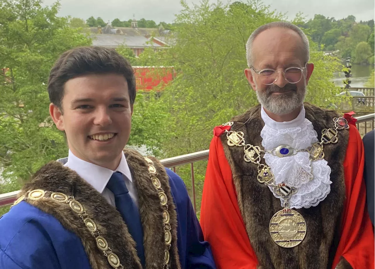 Councillor David Vasmer takes office as Shrewsbury’s new Mayor