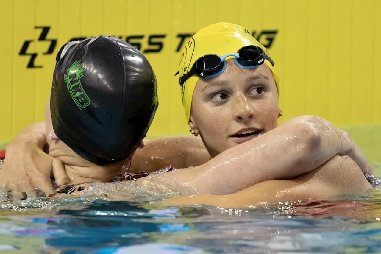 Canadian swimmers McIntosh, Harvey finish 1-2 in women's 200 free at Olympic Trials