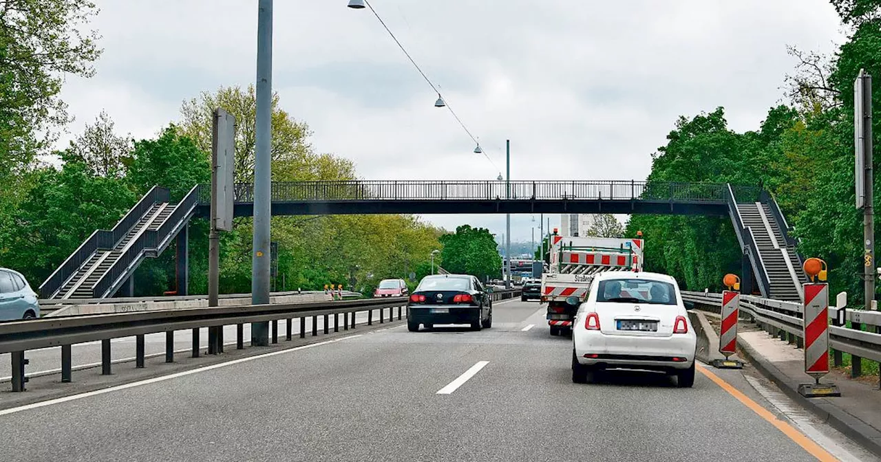 Werderbrücke in Saarbrücken an A 620 immer noch ein Nadelöhr