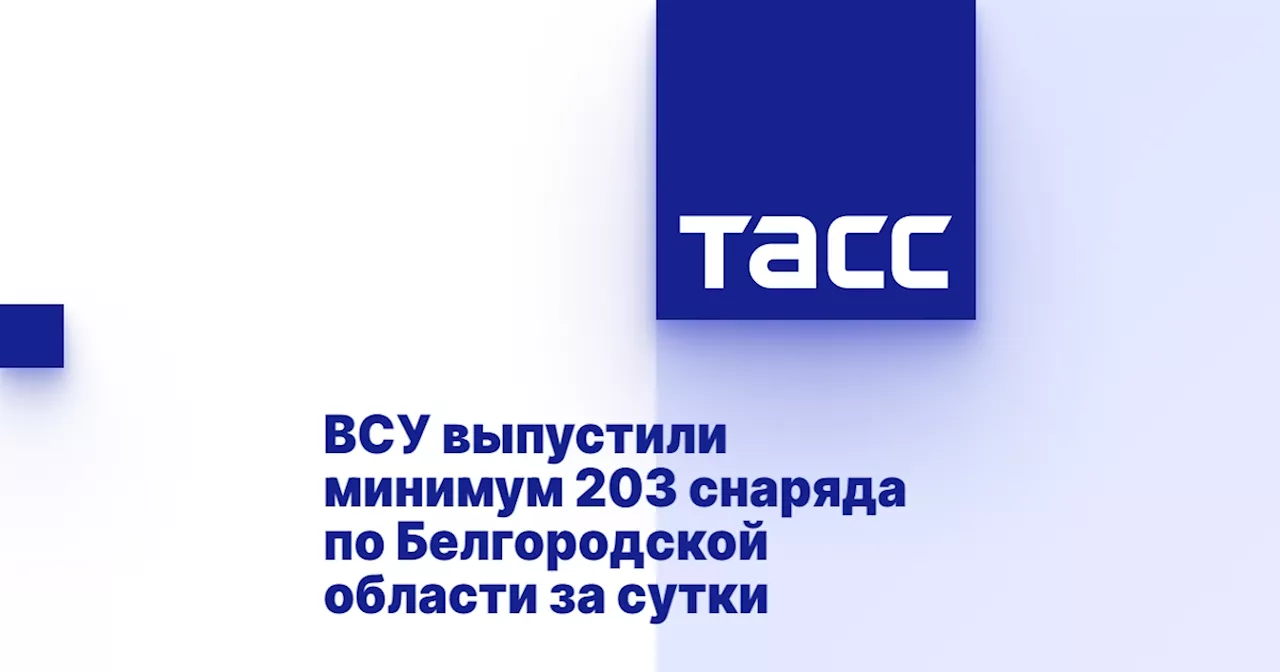 ВСУ выпустили минимум 203 снаряда по Белгородской области за сутки