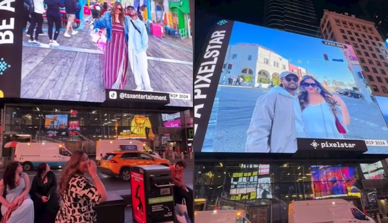 [Video] Isteri Terharu Suami Papar Gambar Di Billboard Times Square New York