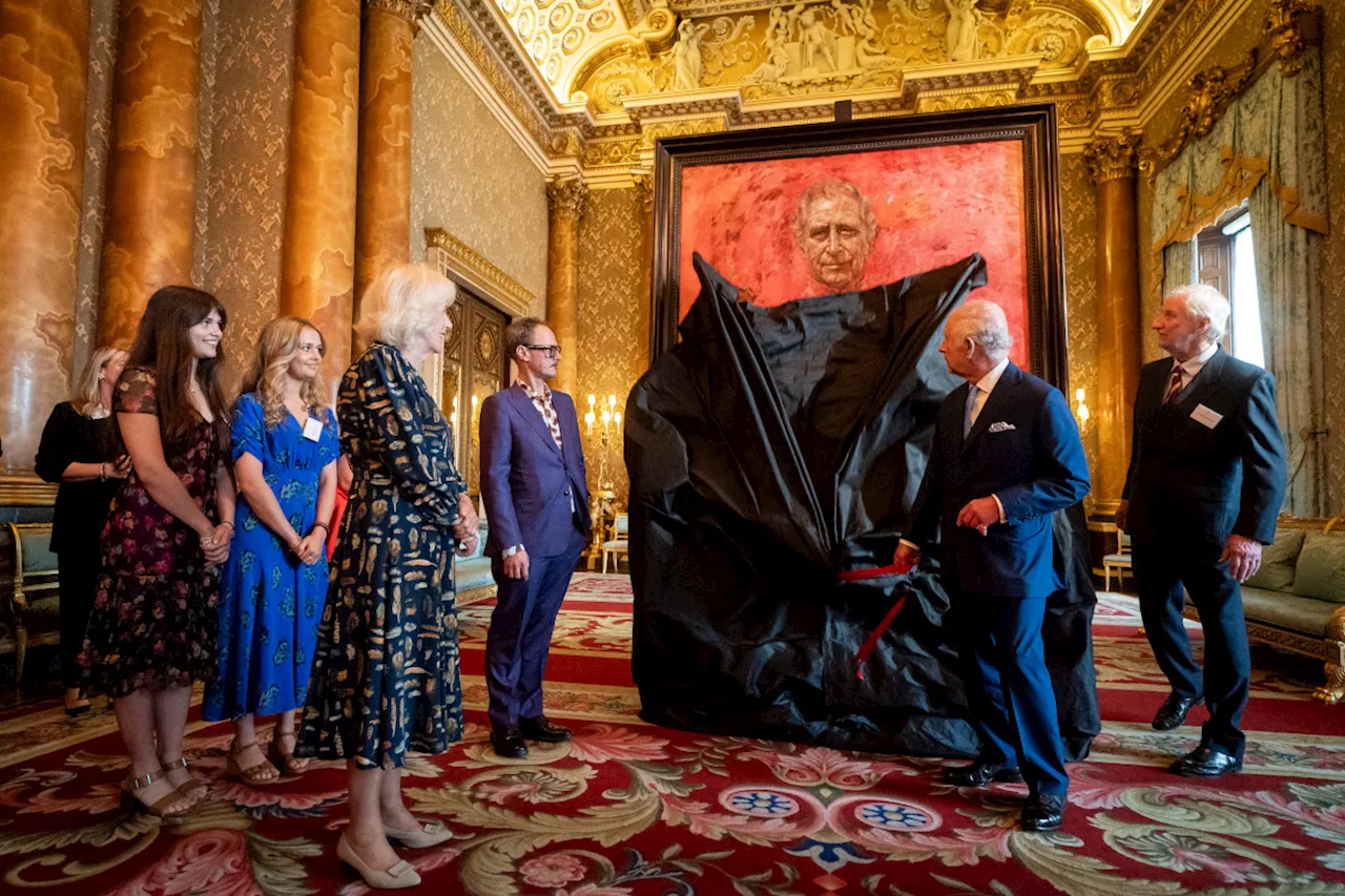 King Charles III sees red in new portrait