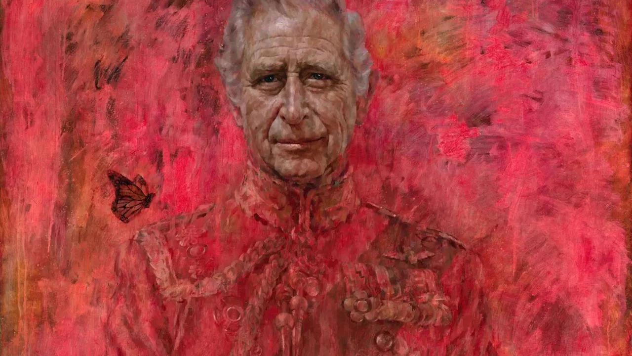 King Charles unveils his first official portrait since coronation as he continues cancer treatment...